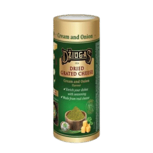 Džiovintas tarkuotas sūris grietinėlės ir svogūnų skonio 35% rieb.s.m. 80g