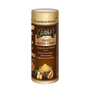 Džiovintas tarkuotas sūris karamelizuotų svogūnų skonio 35% rieb.s.m. 80g